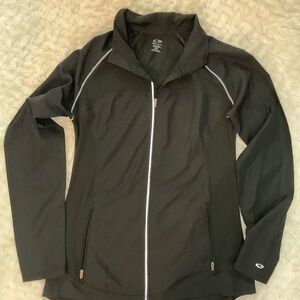 Champion Black windbreaker Jacket with Reflective Trim
